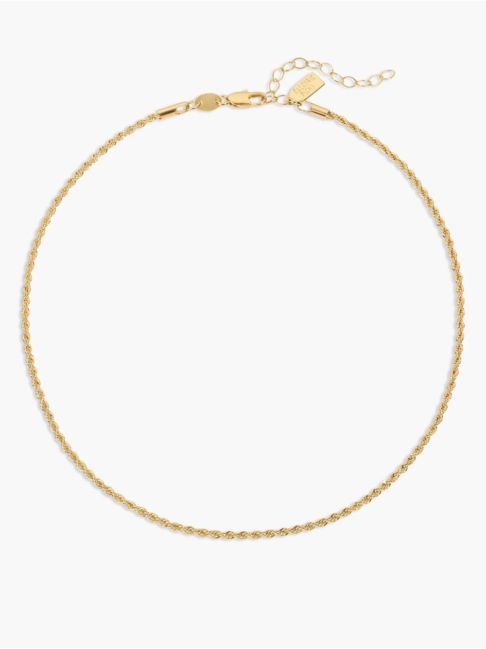 Electric Picks Harper 3mm Gold Rope Necklace 14-16 inches